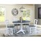 International Concepts 36 in. Round Extension Dining Table with 4 Madrid LadderBack Chairs - 5 Piece Dining Set K05-36RXT-27B-C2-4 - alternate 1